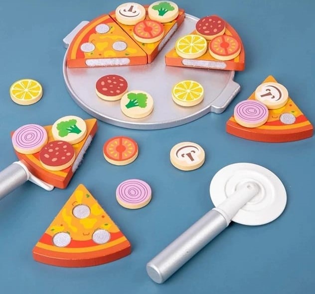 Pizza cu accesorii-joc din lemn [1]
