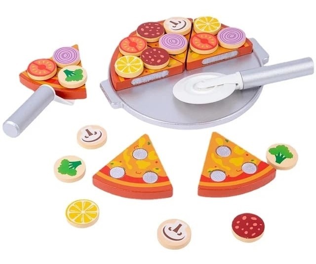 Pizza cu accesorii-joc din lemn [3]