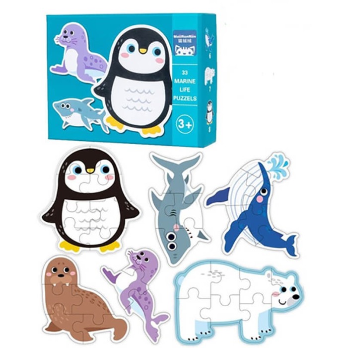 Puzzle bebe 33 piese Animale marine [2]