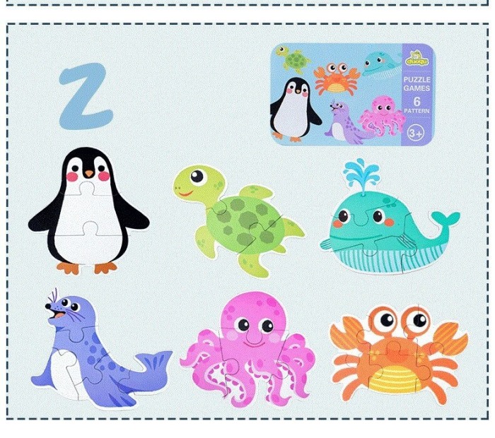 Puzzle bebe Duoqu-Animale marine [3]