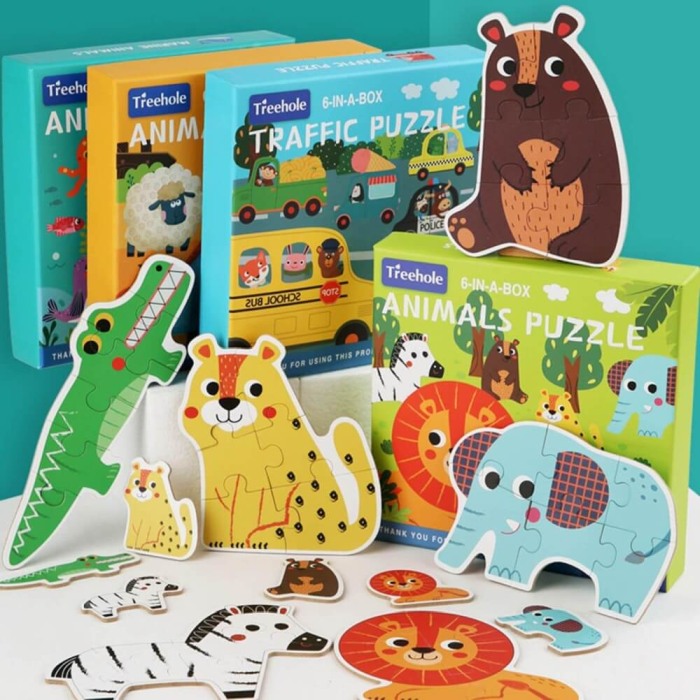 Puzzle bebe piese mari: 6 animalute salbatice [3]