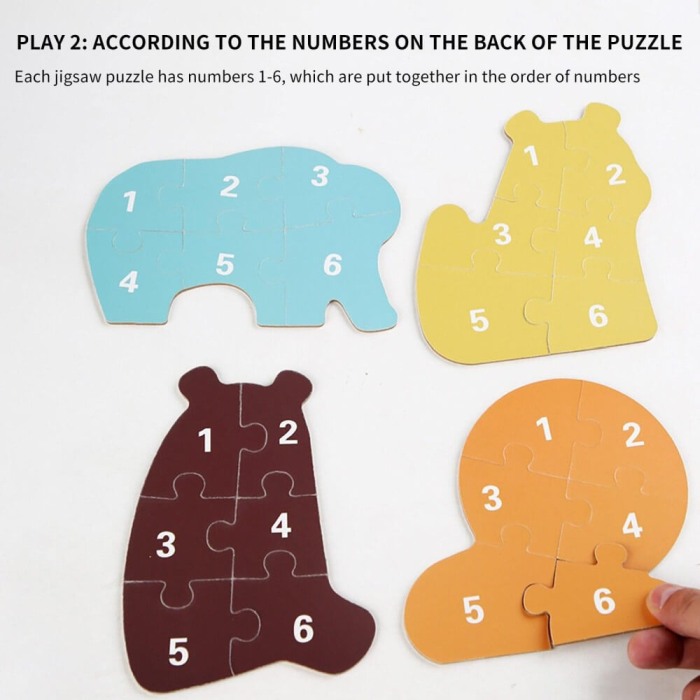Puzzle bebe piese mari: 6 animalute salbatice [4]
