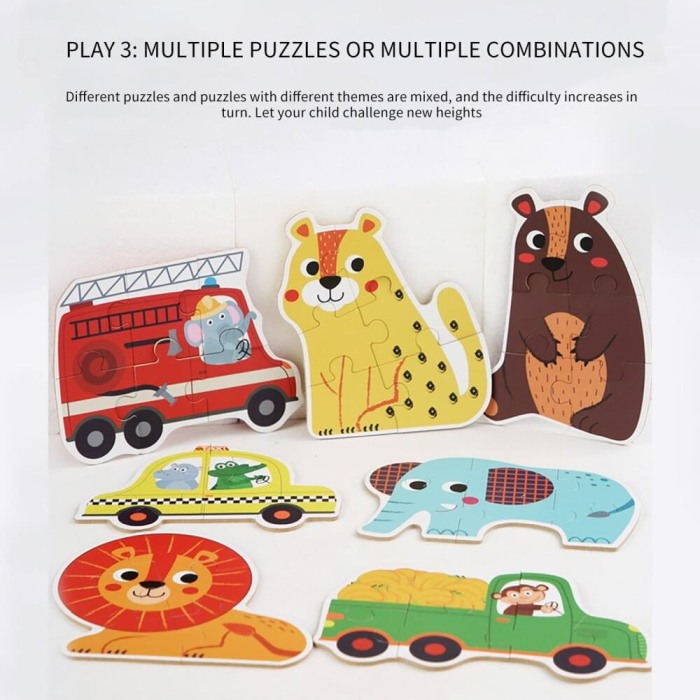 Puzzle bebe piese mari: 6 animalute salbatice [5]