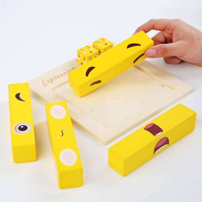 Puzzle din lemn expresii faciale, emotii [5]