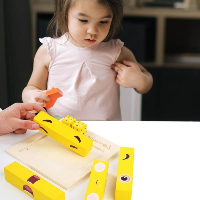 Puzzle din lemn expresii faciale, emotii [6]