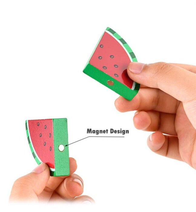 Puzzle din lemn incastru: Fructe de feliat Fun Toys [8]