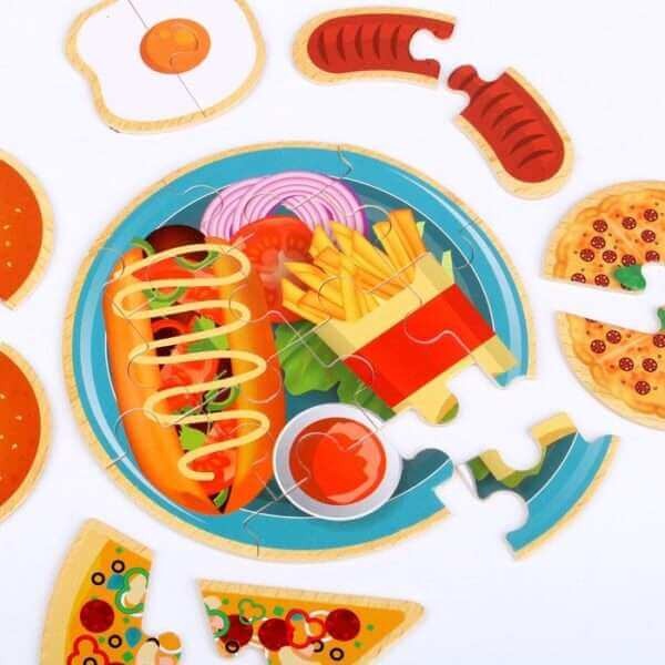 Puzzle din lemn incastru: Grill Fun Toys [4]