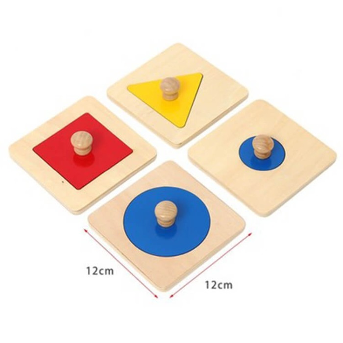 Puzzle din lemn Montessori cu 4 piese [2]