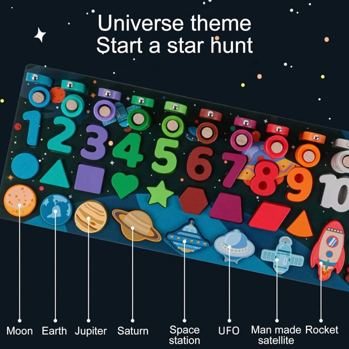 Puzzle din lemn multifunctional Cosmos [7]