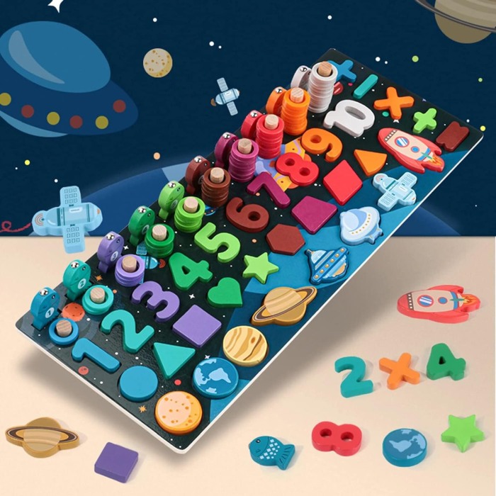 Puzzle din lemn multifunctional Cosmos [2]