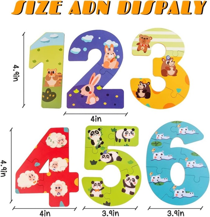 Puzzle Educațional Cifre Digital Animal [5]