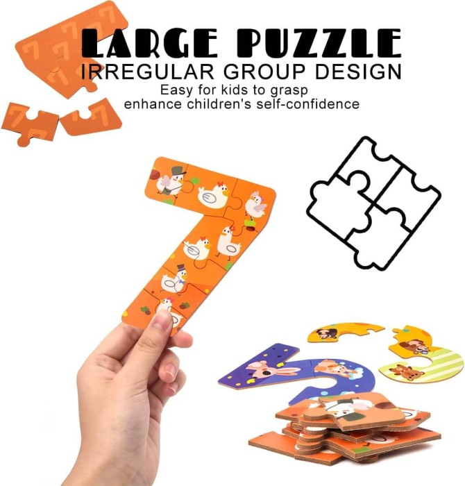 Puzzle Educațional Cifre Digital Animal [3]