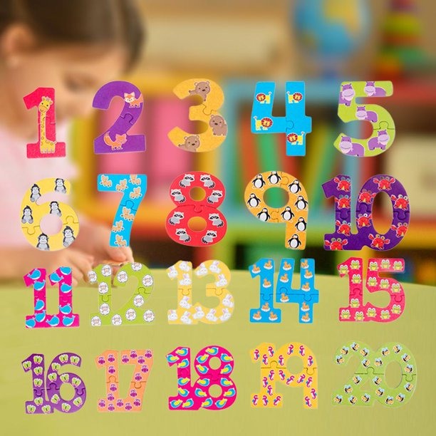 Puzzle educational piese mari Cifre 1-20 [3]