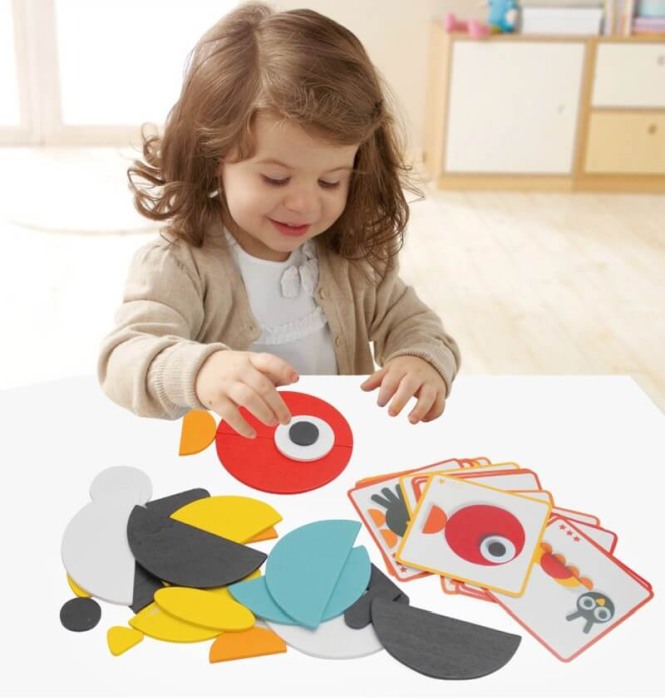 Puzzle educativ din lemn cu animale Geoanimo [5]