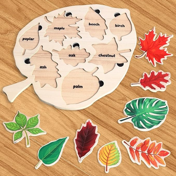 Puzzle educativ Montessori Frunze [2]