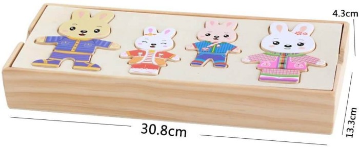 Puzzle imbraca familia de iepurasi [3]