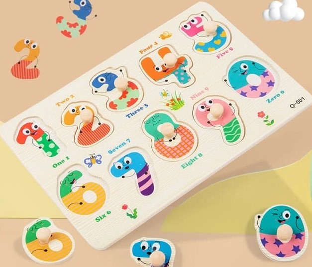 Puzzle incastru cu buton Mini [3]