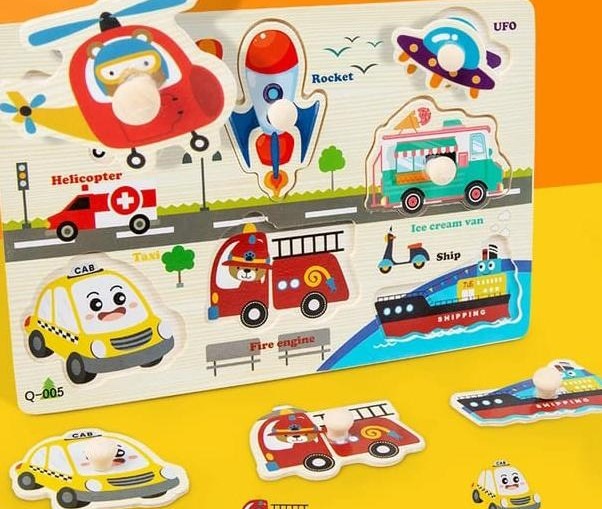 Puzzle incastru cu buton Mini [4]
