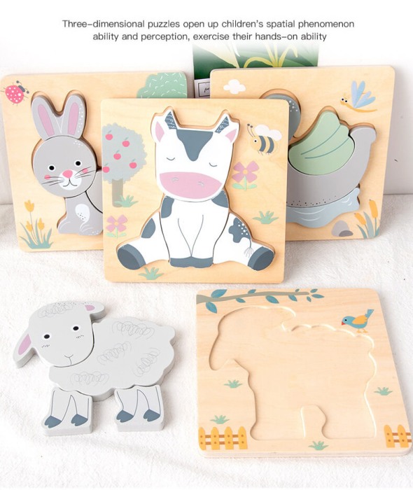 Puzzle incastru culori pastel [2]