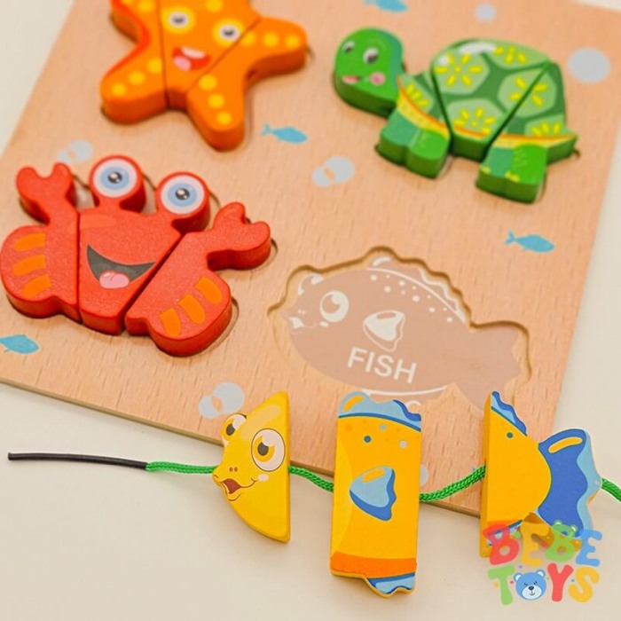 Puzzle incastru de snuruit Animale Marine [2]