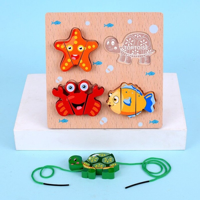 Puzzle incastru de snuruit Animale Marine [3]
