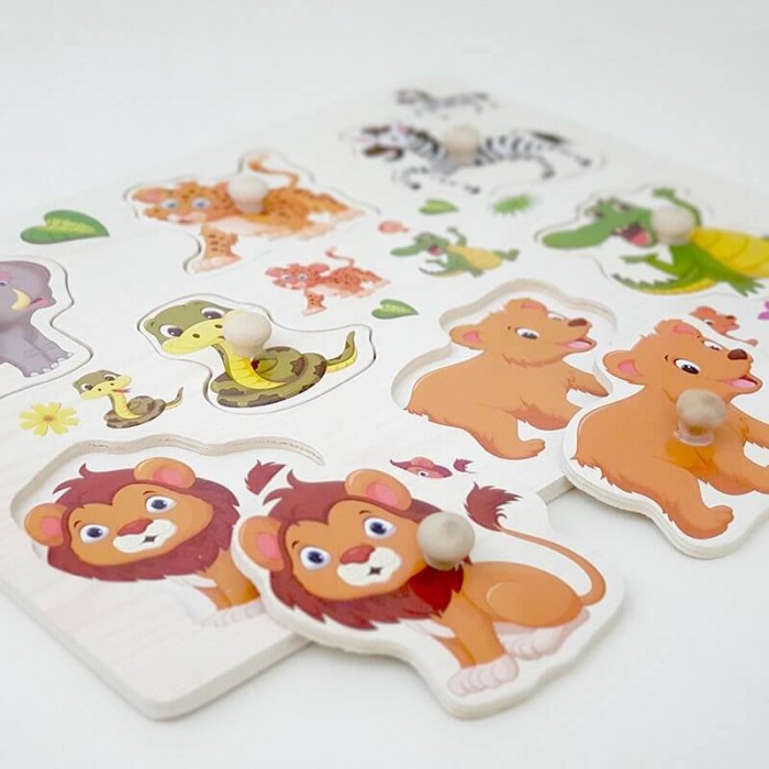 Puzzle lemn cu buton Savana A-3032 [2]