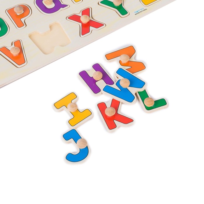 Puzzle lemn  cu maner Alfabet [3]