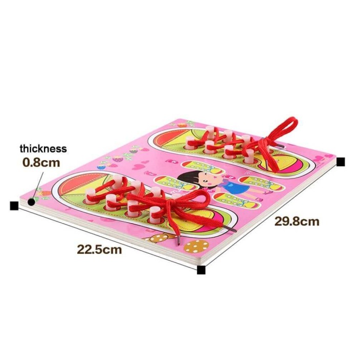 Puzzle lemn Invata sa legi sireturile [2]