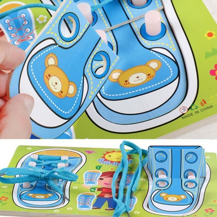 Puzzle lemn Invata sa legi sireturile [3]