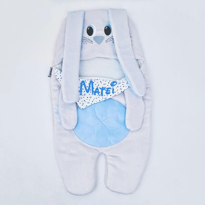 Sac de Dormit Bebelusi, Iepuras -personalizat cu nume [7]