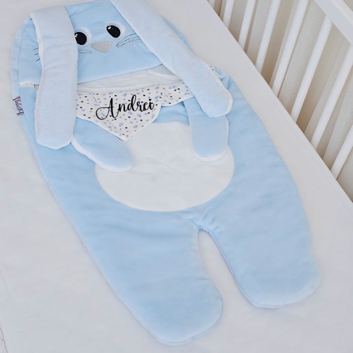 Sac de Dormit Bebelusi, Iepuras -personalizat cu nume [2]