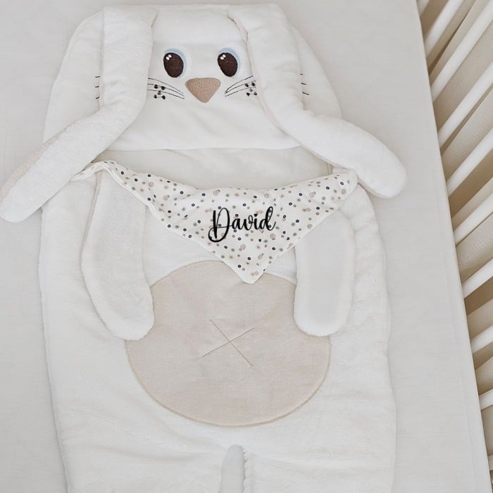Sac de Dormit Bebelusi, Iepuras -personalizat cu nume [4]