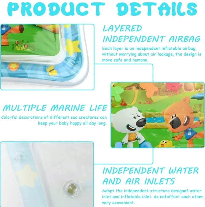 Salteluta cu apa pentru bebelusi, Tummy Time, Catelusi [3]