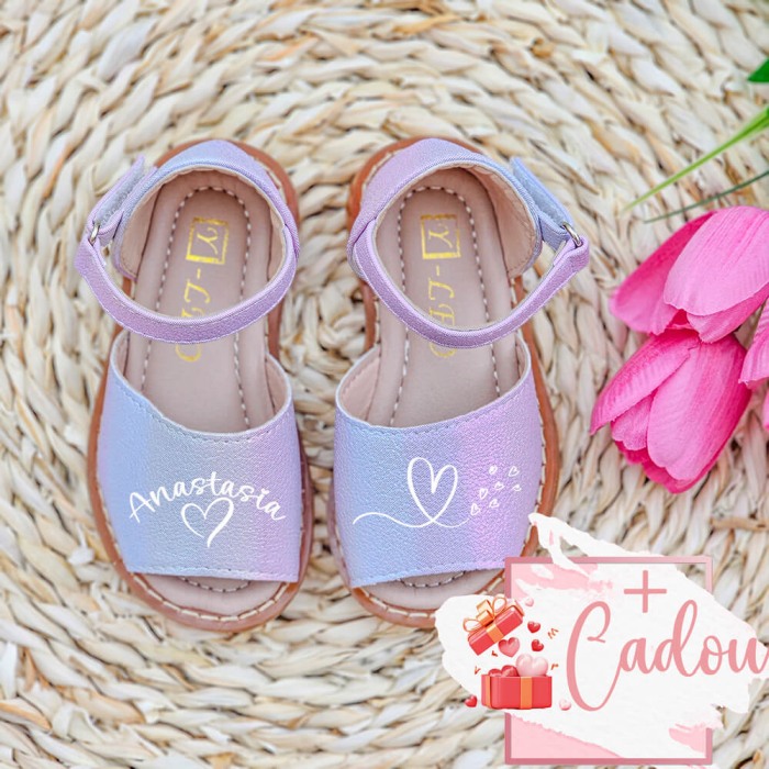 Sandale pentru Fete 236A Purple, personalizate cu nume [1]