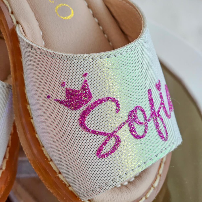 Sandale pentru Fete 236A White Princess, personalizate cu nume [3]