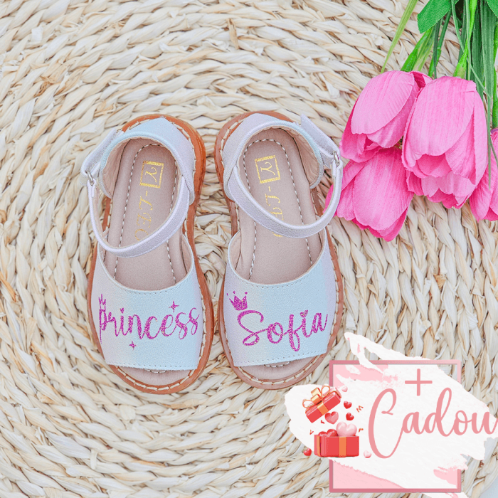 Sandale pentru Fete 236A White Princess, personalizate cu nume [1]