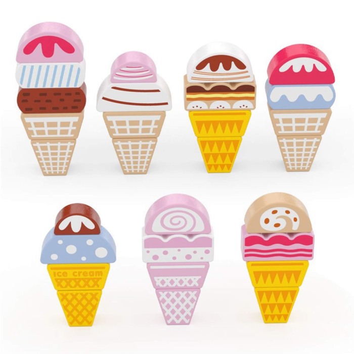 Set 116 cuburi din lemn Ice Cream [3]