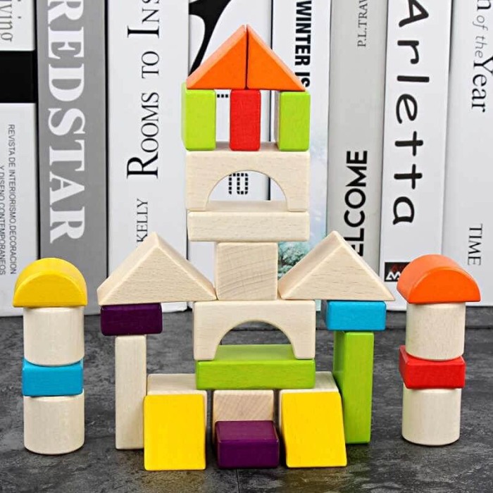Set 30 piese constructie din lemn Ohye [2]