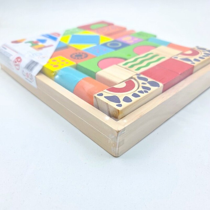 Set 34 cuburi constructie din lemn [2]