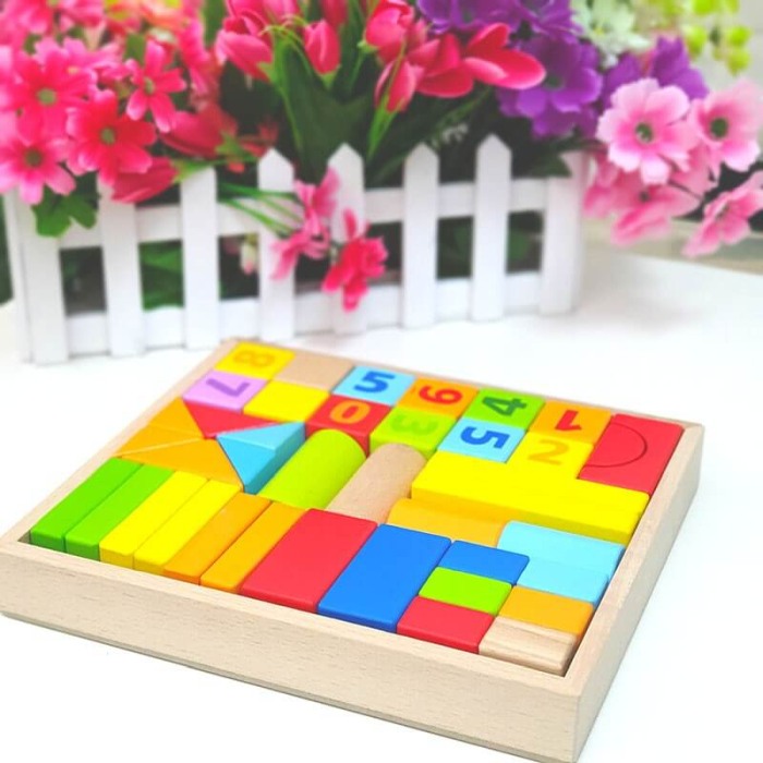 Set 40 cuburi constructie din lemn [3]