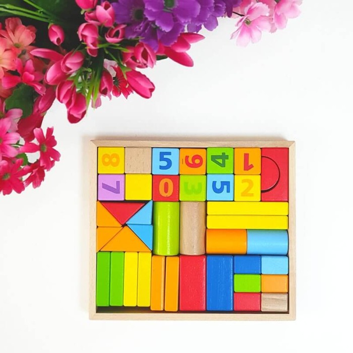 Set 40 cuburi constructie din lemn [2]