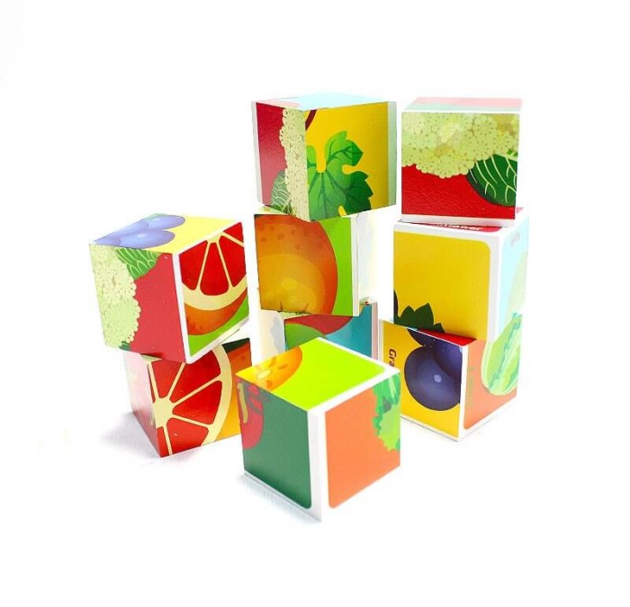 Set 9 cuburi din lemn Onshine [4]