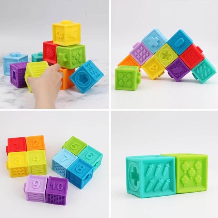 Set 9 Cuburi din silicon pentru Bebelusi [5]