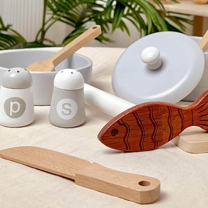 Set accesorii de jucarie pentru bucatarie, din lemn [6]