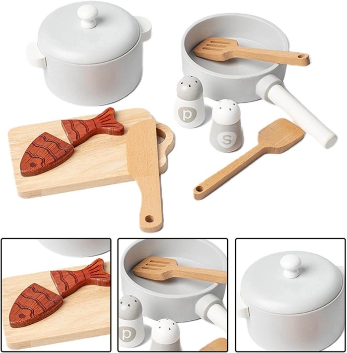 Set accesorii de jucarie pentru bucatarie, din lemn [5]