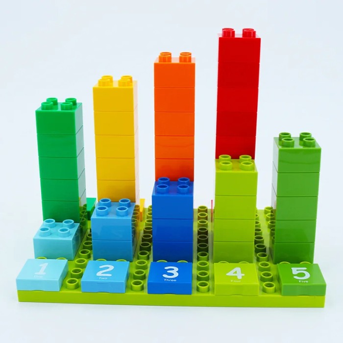 Set de constructie, matematic cu 119 piese si 10 carduri cu cifre [2]