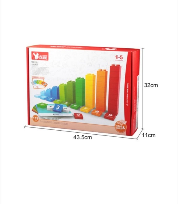 Set de constructie, matematic cu 119 piese si 10 carduri cu cifre [7]