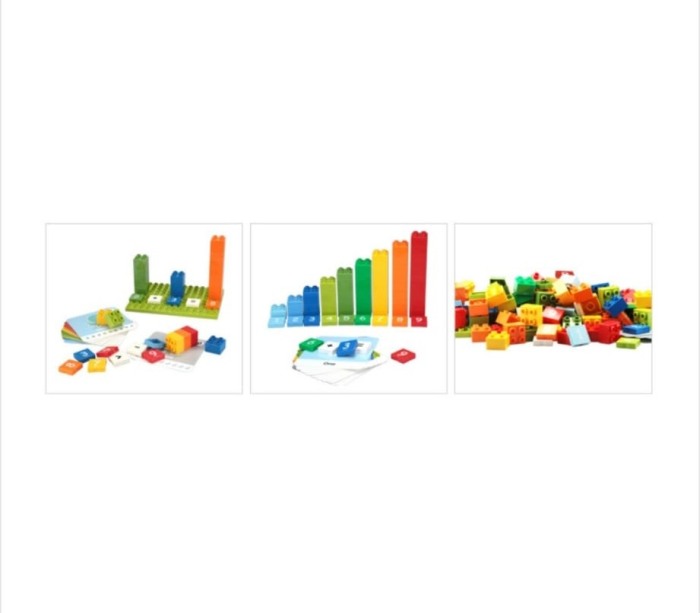 Set de constructie, matematic cu 119 piese si 10 carduri cu cifre [4]
