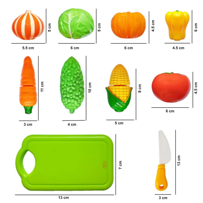 Set legume de feliat din plastic, 10 piese [3]