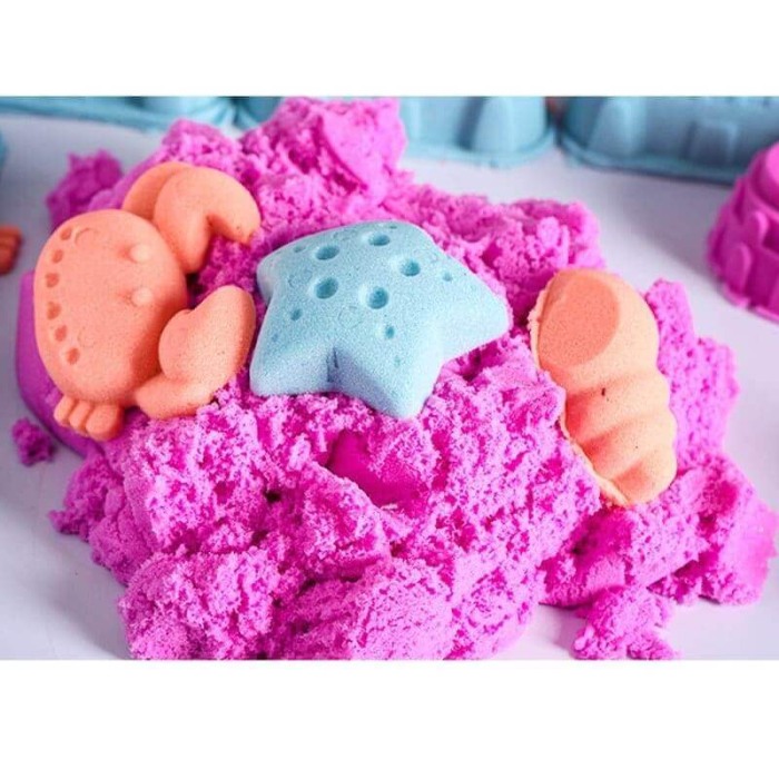 Set nisip kinetic cu forme si tavita (1 kg) [2]